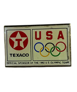 Texaco 1992 Barcelona Spain USA Olympics Logo Olympic Games Lapel Hat Pin - £6.21 GBP