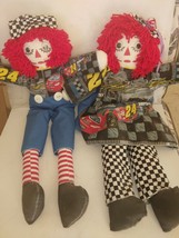 Vintage Handmade Raggedy Dale Earnhard Ann and Andy  Dolls  23&#39; - £27.62 GBP