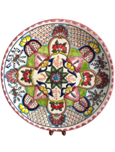 Mexican Talavera Hand Painted Relief Decor  18 3/4&quot; Wall Plate Guanajuato Mexico - £117.91 GBP