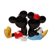 Disney Salt & Pepper Shakers Set Mickey Mouse Minnie Mouse Sitting Collectible image 2