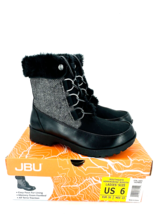 JBU by JAMBU Northgate Waterproof Faux Fur-Cuff Boot- BLK Herringbone, US 6 - £21.33 GBP