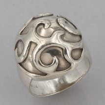Retired Silpada Sterling Silver Scrolled Dome Ring R1740 Size 5.75 - $39.99