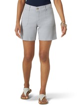 Lee Riders Women&#39;s Mid Rise Utility Shorts Size 22 Sleet Silver 7&quot; Inseam  NEW - £16.73 GBP
