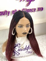 2&quot; by 4&quot; Closure Twist Braided Wig Braided Wig Handmade Ombré Twisting - £93.48 GBP