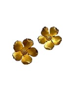 Giovanni Flower Earrings Clip Ons Gold Tone - £18.58 GBP