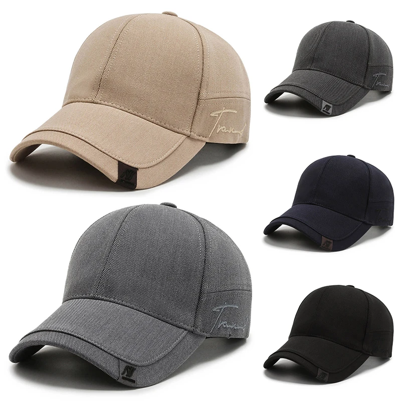 High Quality Baseball Caps For Outdoor Solid Color Cotton Cap Men Trucker Hats - £11.46 GBP+