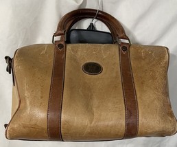 Victor Hugo Camel Brown Leather Shoulder Bag/tote Dr Bag w/strap - £91.71 GBP