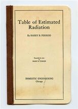 Table of Estimated Radiation Harry Perrigo Domestic Engineering Chicago ... - $10.89