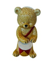 Danbury Mint Teddy Bear Figurine anthropomorphic fine bone china Band Drum March - £15.88 GBP