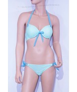 Push-up Halter Bikini with Blue Detail Swimsuit Size: S - $24.58