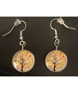 Multicolor Acrylic Tree Earrings ~ Silver Alloy ~ 1.5&quot; Drop Dangle Earri... - £11.76 GBP