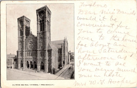 Peter and Paul Cathedral Providence Rhode Island Undivided Back PM 1907 - £6.55 GBP