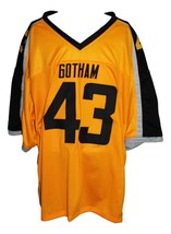Troy Polamalu #43 Gotham Rogues New Men Football Jersey Yellow Any Size image 4