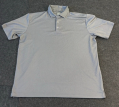 Callaway Opti-Dri Men&#39;s Short Sleeve Gray White Dots Polo Golf Shirt Size Large - £12.61 GBP