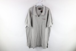 NOS Vtg 90s Ralph Lauren Mens 2XL Spell Out Flag Logo Collared Polo Shirt Gray - £46.54 GBP