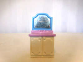 Little Tikes Grand Mansion Dollhouse Bathroom Vanity Sink Blue Purple White - $8.91