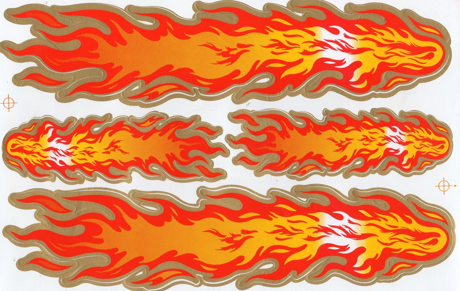 Primary image for D057 Flame Fire orange Sticker Decal Racing Tuning Size 27x18 cm / 10x7 inch
