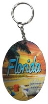 Florida 3D Oval Double Sided Key Chain - £5.52 GBP