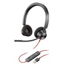 Plantronics - Blackwire 3320 USB-A - Wired, Dual-Ear (Stereo) Headset wi... - $90.99