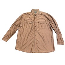 L.L. Bean Long Sleeved Button Down Collared Preppy Shirt Light Brown Khaki XL  - £21.23 GBP