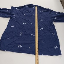 Vintage David Dart Sport N6B609 Women's Medium Blue Front Button Jacket Blouse image 6