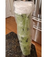 New Set of 4 Tupperware Essential Straight Side Tumblers Green 12oz w Wh... - $755.43 MXN