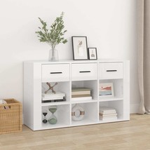 Sideboard High Gloss White 100x30x59.5 cm Engineered Wood - £58.57 GBP