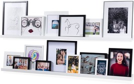 Wallniture Denver Modern Wall Mount Floating Shelves - Long Narrow Picture Ledge - £98.01 GBP