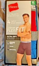 Hanes Ultimate™ Men&#39;s Comfort Flex Fit® Ultra Soft Cotton/Modal Bxr Brfs UFBBA4 - £9.70 GBP