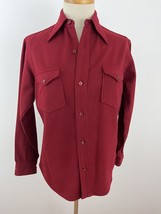 Vintage Knockabouts Pendleton Women&#39;s 12 Wool Shirt Jacket Top Button Front Red - £9.01 GBP