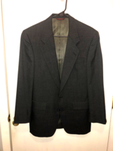 Hart Schaffner Marx Wool Suit Jacket 36R Jacket Charcoal Gray 2 Button - $19.79