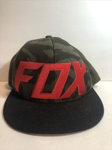 Fox Head Racing Co Baseball Cap Hat Snapback Embroidered Logo Green Blac... - £13.20 GBP