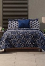 FIGURE GEOMETRIC BLANKET WITH SHERPA SOFTY THICK &amp;  WARM 9 PCS CALIFORNI... - $193.04