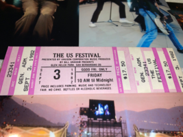 THE RAMONES TALKING HEADS POLICE B-52 US FESTIVAL UNUSED 1982 CONCERT TI... - $24.98