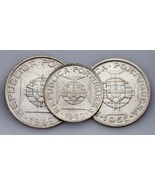 Lot De (3) Pièces De 2-1/2, 5 Et 10 Escudos Du Mozambique 1949-1955 - €56,74 EUR