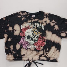 No Boundaries Cropped Graphic Sweatshirt “Love Lives Forever” Juniors Sz M (7-9) image 11