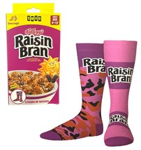 SWAG Kellogg&#39;s Raisin Bran Novelty 2 Pair Crew Socks Men Size 9-12 - $12.86