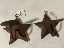Rusty tin Star wall Candle Holders in - 2 image 5