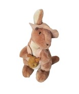 Vintage Outback Safari Kangaroo And Joey Plush Stuffed Animal W Hat Vest 9&quot; - £22.34 GBP