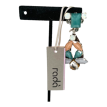 RADA Anthropologie SINGLE Earring Blue Pink Stones Replacement 2.5&quot; Tags No Mate - £21.74 GBP