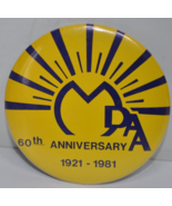 Vintage MDAA 60th Anniversary 1921-1981 - 3" Pinback Button - Minnesota ... - €16,86 EUR
