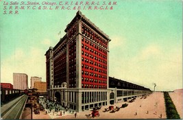 Vtg Postcard 1910s Chicago Illinois IL - La Salle St. Station Street View UNP - £4.70 GBP