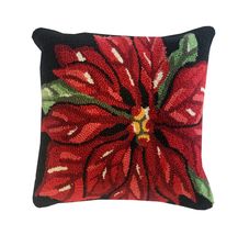Poinsettia Black Rug/Doormat/Pillow - $59.00