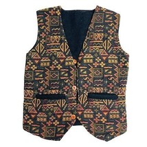 Vintage Boy&#39;s Vest Geometric Print Easter Communion Church Preppy Vtg - £6.95 GBP