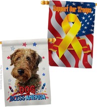 Patriotic Welsh Terrier House Flag Pack Dog Puppy Spoiled Paw Canine Fur Pet Nat - £33.55 GBP