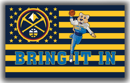 Denver Nuggets Basketball Team Mascot Souvenirs Flag 90x150cm3x5ft Best Banner - $14.95