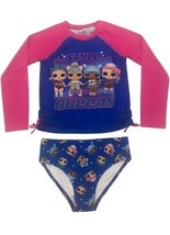 LOL Surprise Licensed Long Sleeve Swim Set Pink &amp; Blue Girls Sz 8-10/12 NWT - $334.12 MXN