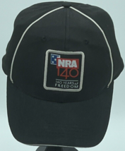 Hit Wear NRA 140 Years of Freedom Patch Adjustable Black Baseball Cap Hat - £13.85 GBP