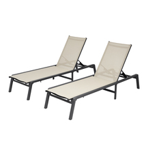 VEVOR Outdoor Chaise Lounge Chair Set of 2, 400 lbs Weight, Easy Assembly - $193.99