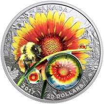 1 Oz Silver Coin Canada Mother Nature&#39;s Magnification Beauty under the S... - $156.80